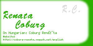 renata coburg business card